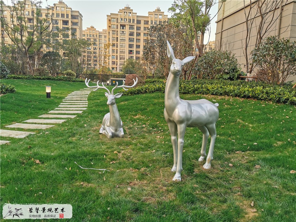 成都玻璃鋼雕塑案例，安徽碧桂園天域小區(qū)景觀小品裝飾 (3)