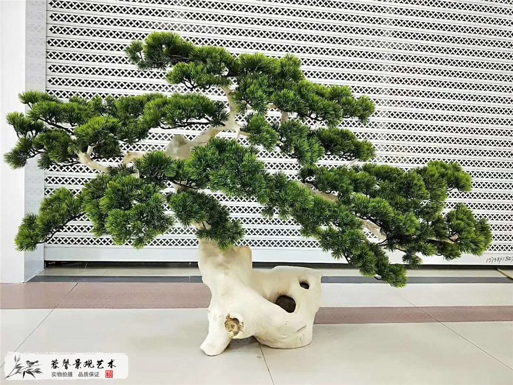 成都白色龍骨仿真松樹(shù)植物 (6)