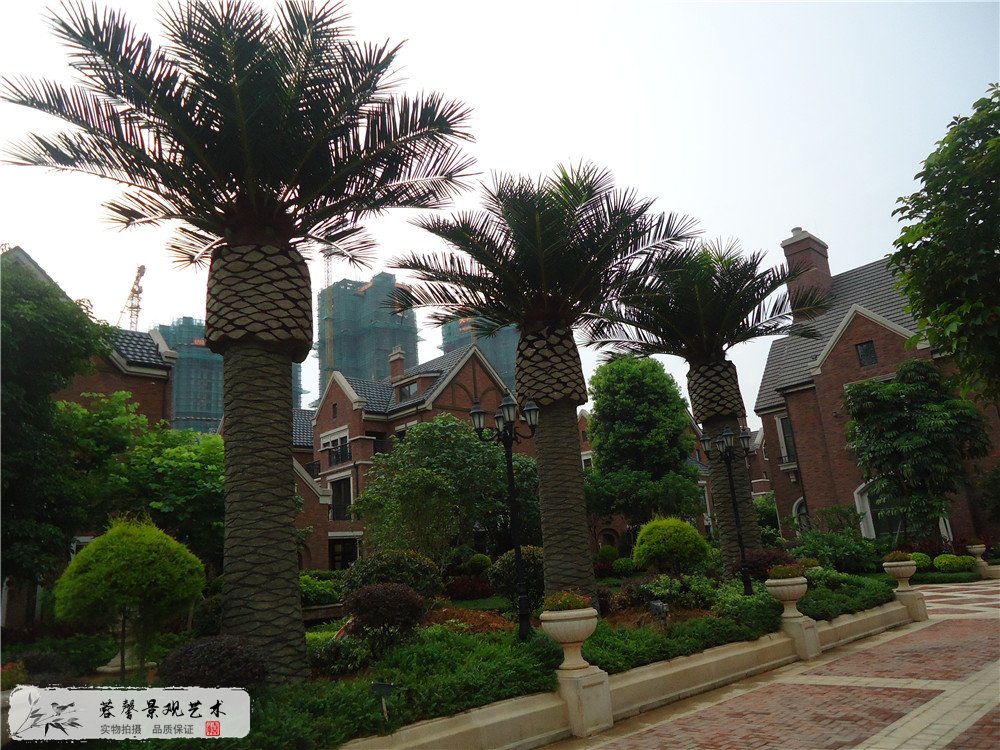 成都仿真玻璃鋼大樹綠化工程制作案例，福建龍旺地產(chǎn) (1)