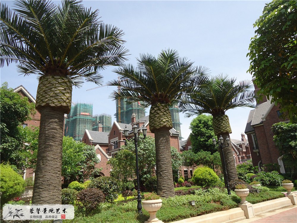 成都仿真玻璃鋼大樹綠化工程制作案例，福建龍旺地產(chǎn) (7)