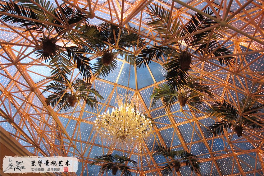 成都仿真玻璃鋼大樹(shù)案例，廣西北海海灘大酒店 (2)