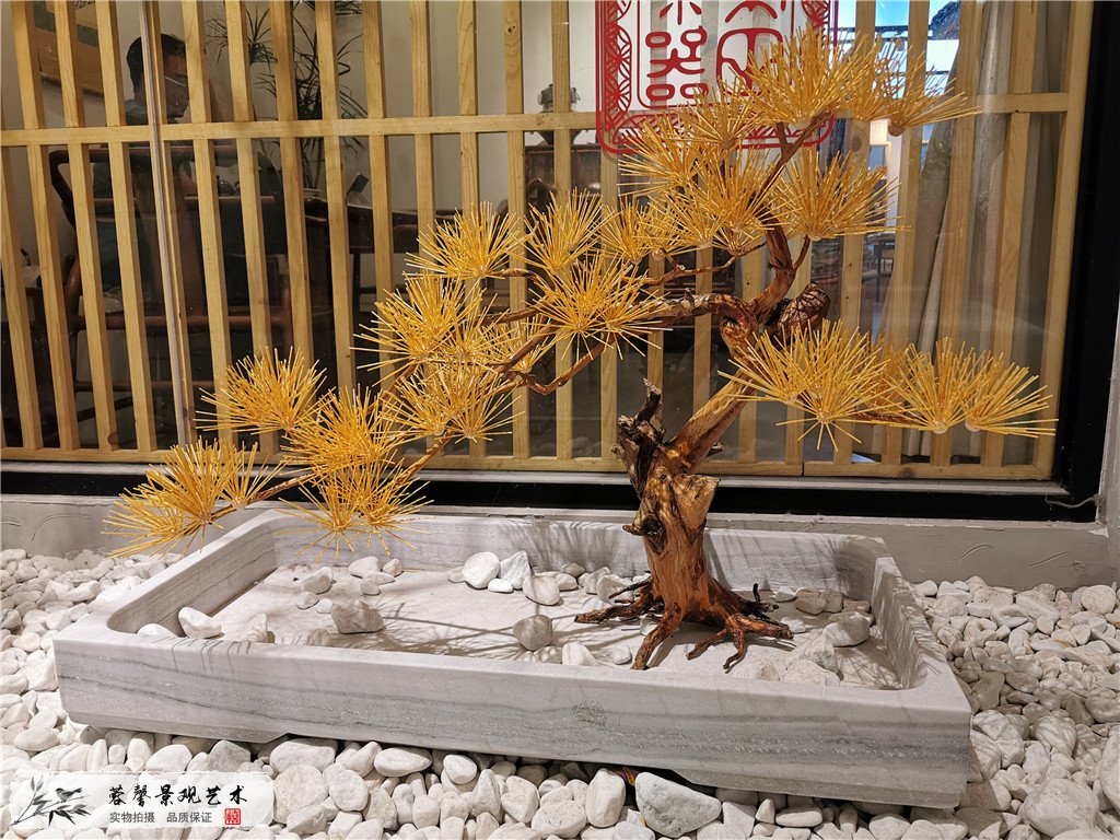 成都仿真樹，魔指天堂枯山水松樹布景 (2)