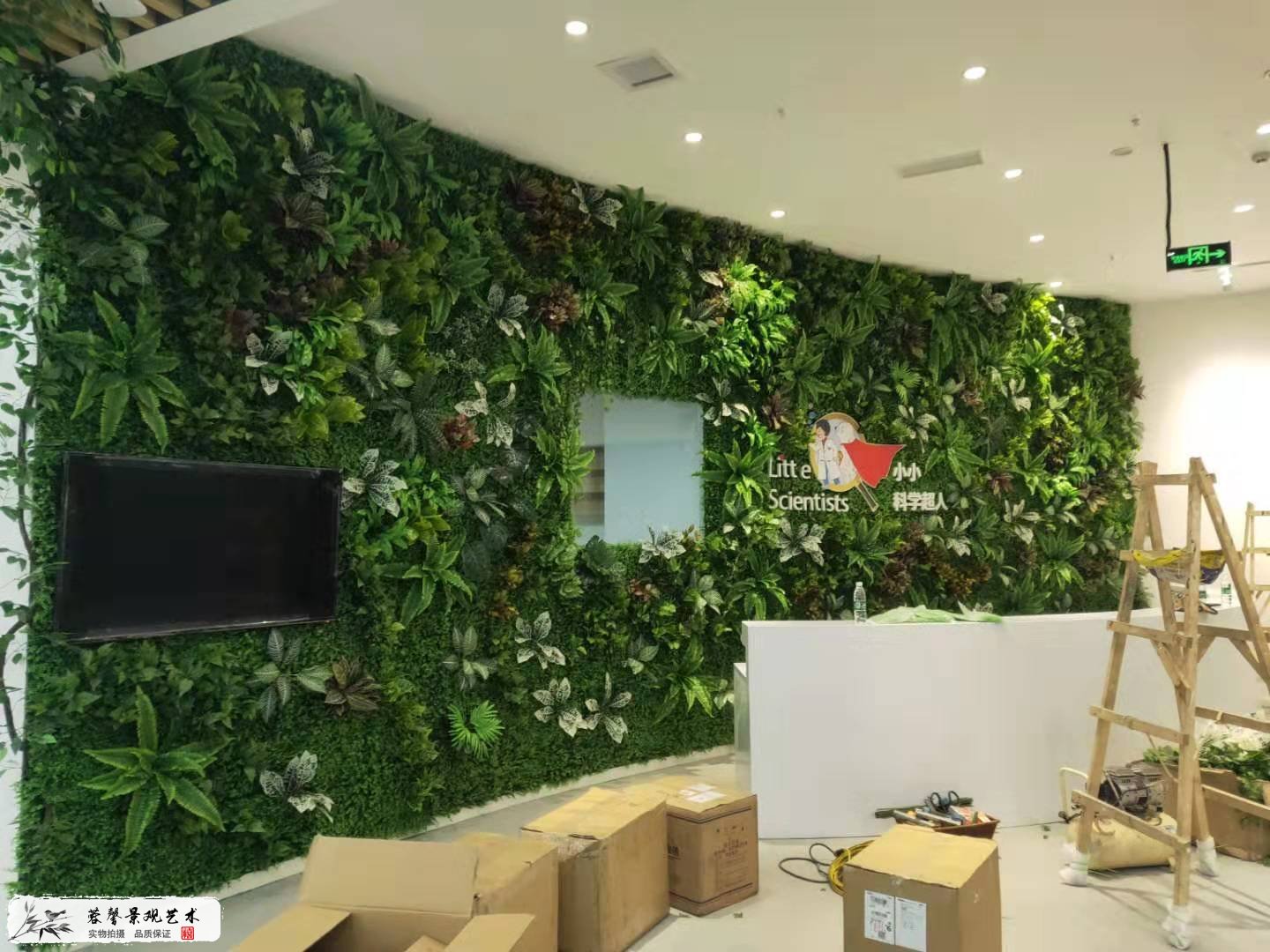 前臺(tái)仿真植物墻