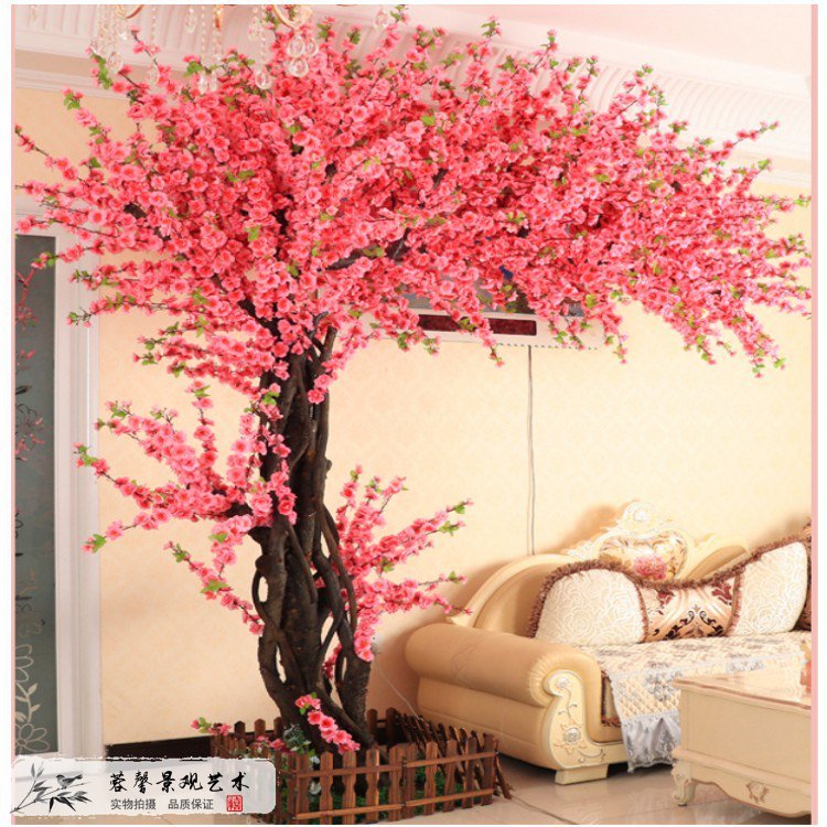 仿真桃花樹造景效果